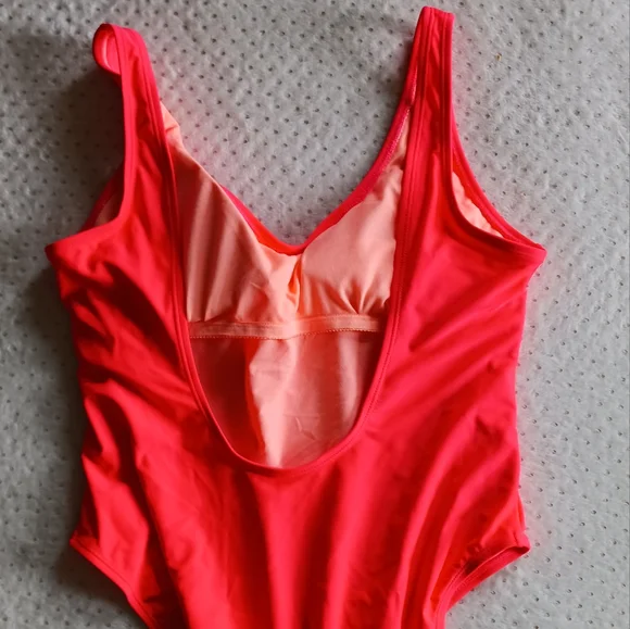 Firecracker / baywatch look alike Hig leg one-piece Red corals swimsuit size XL - Picture 5 of 10